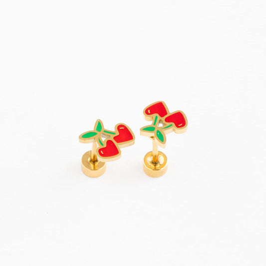 Pip Pop Post Enamel Cherries