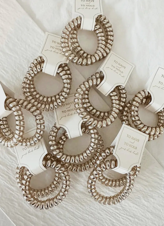 Love Lina Gold Spiral Hair Ties