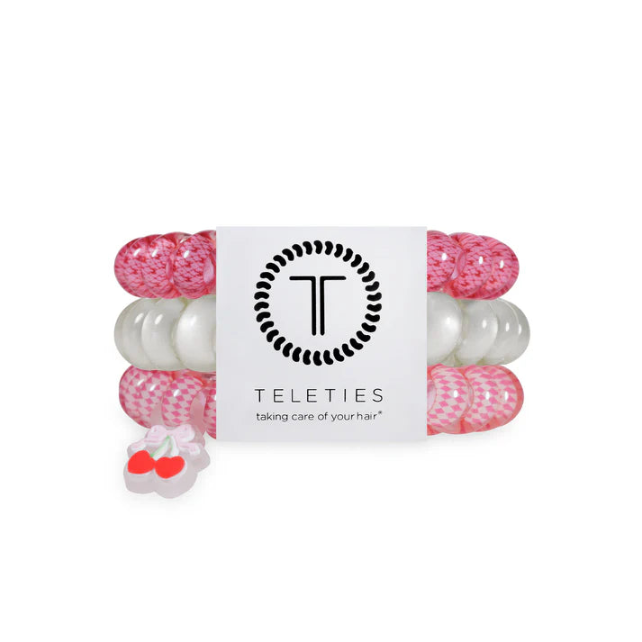 TELETIES Cherry Bomb Large Hair Ties