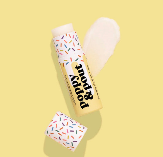 Poppy & Pout Lip Balm Birthday Confetti Cake