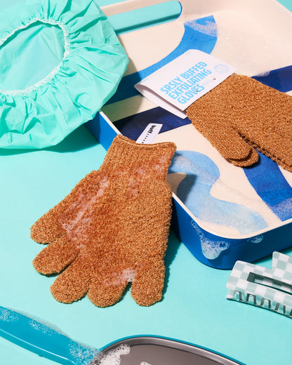 buff Experts SRSLY Buffed Exfoliating Shower Gloves