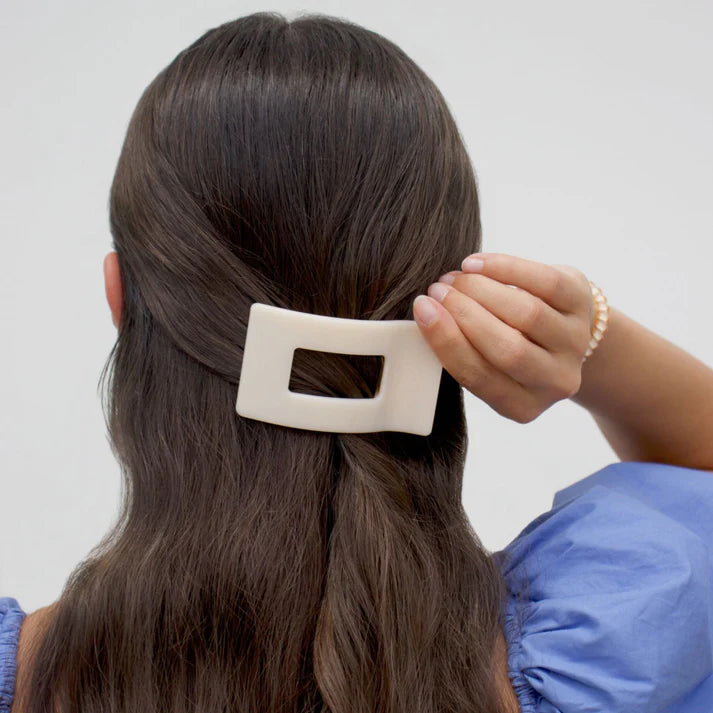 TELETIES Small Flat Rectangle Claw Clip