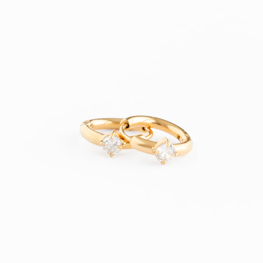 Pip Pop Post Single Diamond Hoop