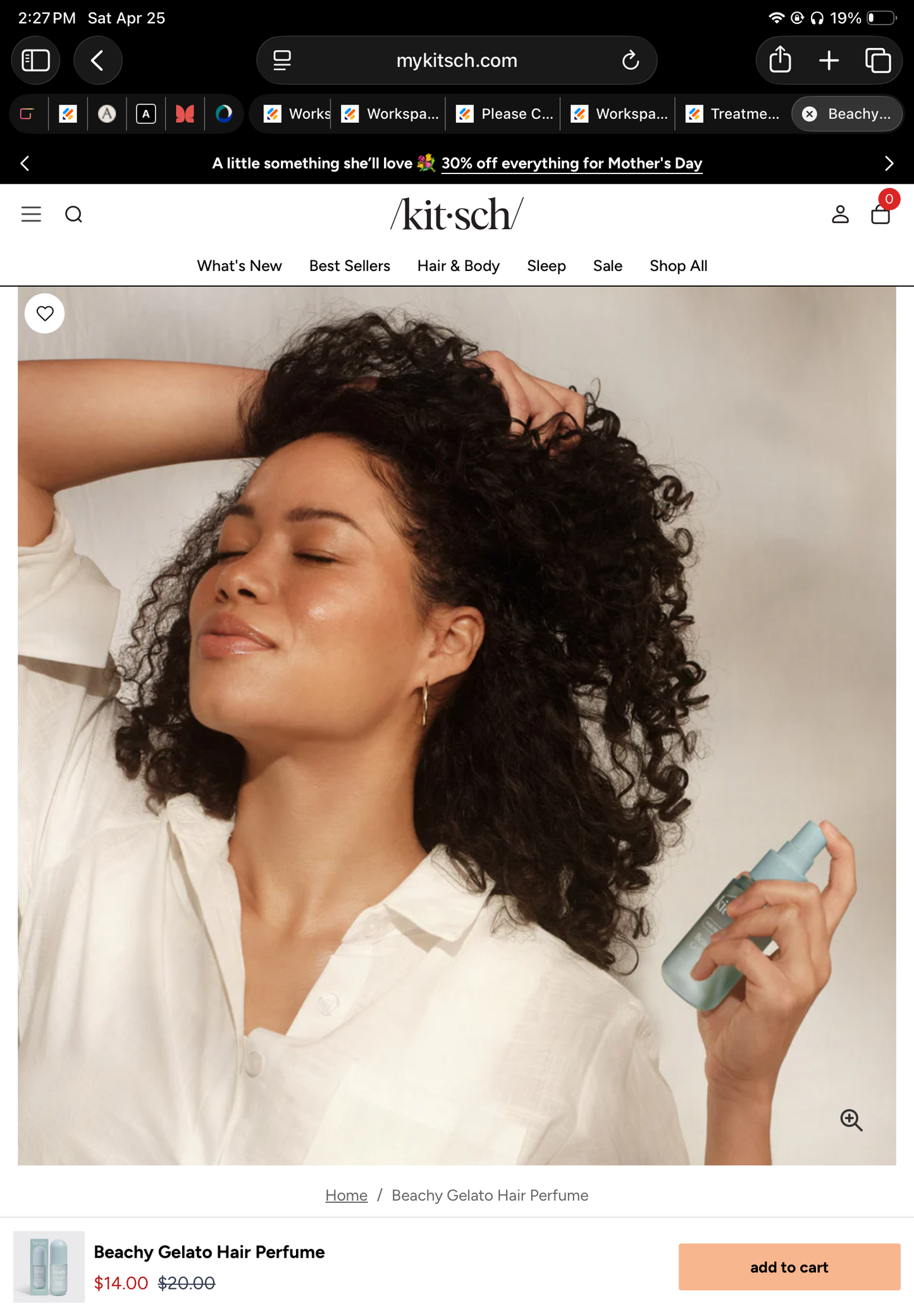 Kitsch Beachy Gelato Hair Perfume