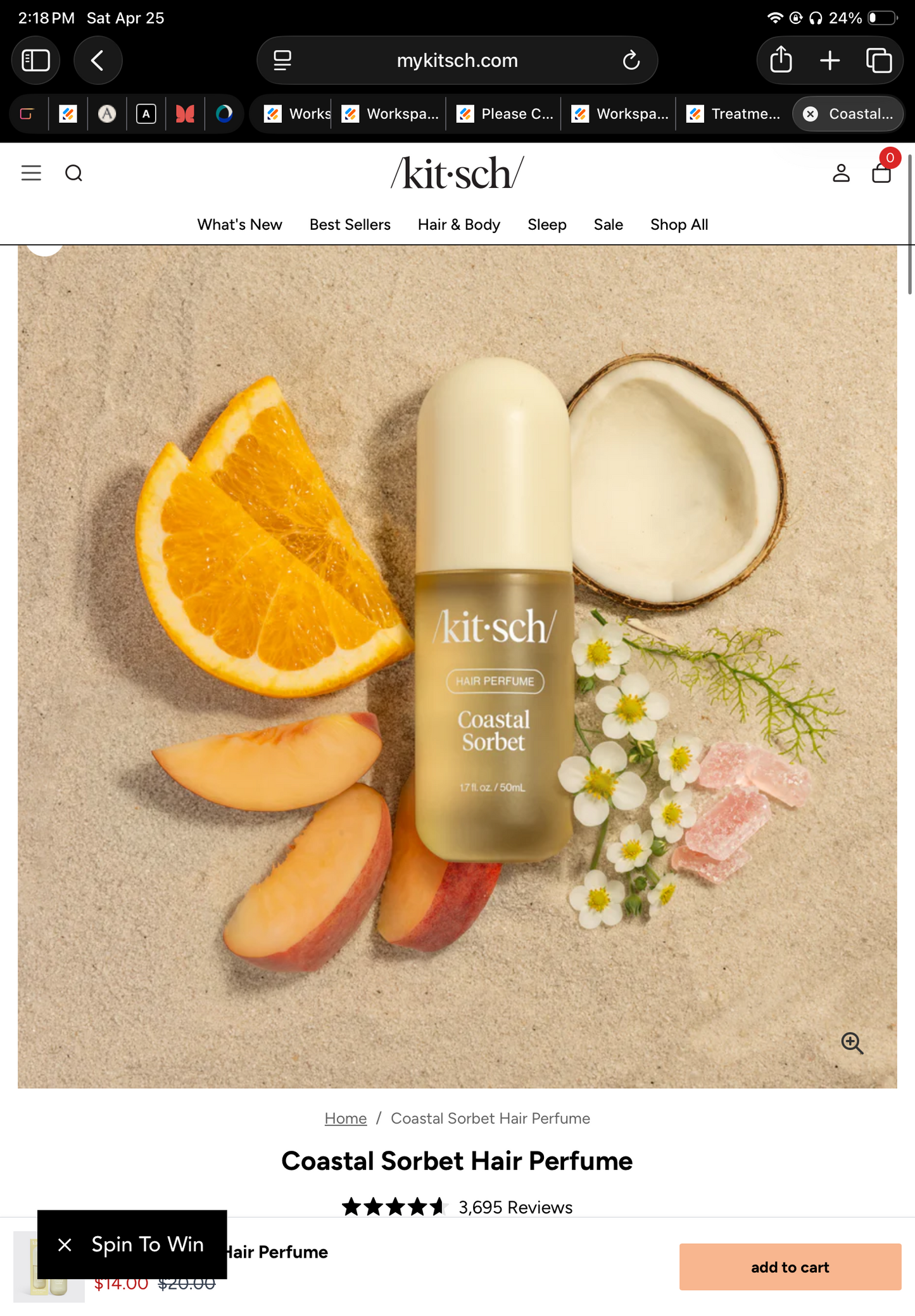 Kitsch Coastal Sorbet Hair Perfume
