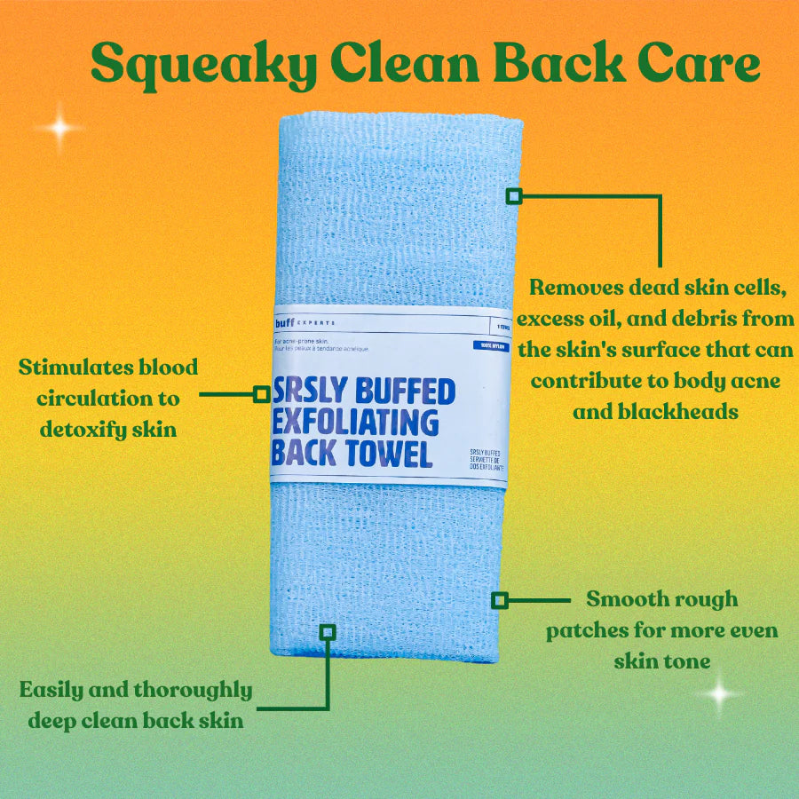 buff Experts SRSLY Buffed Exfoliating Back Towel