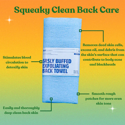 buff Experts SRSLY Buffed Exfoliating Back Towel
