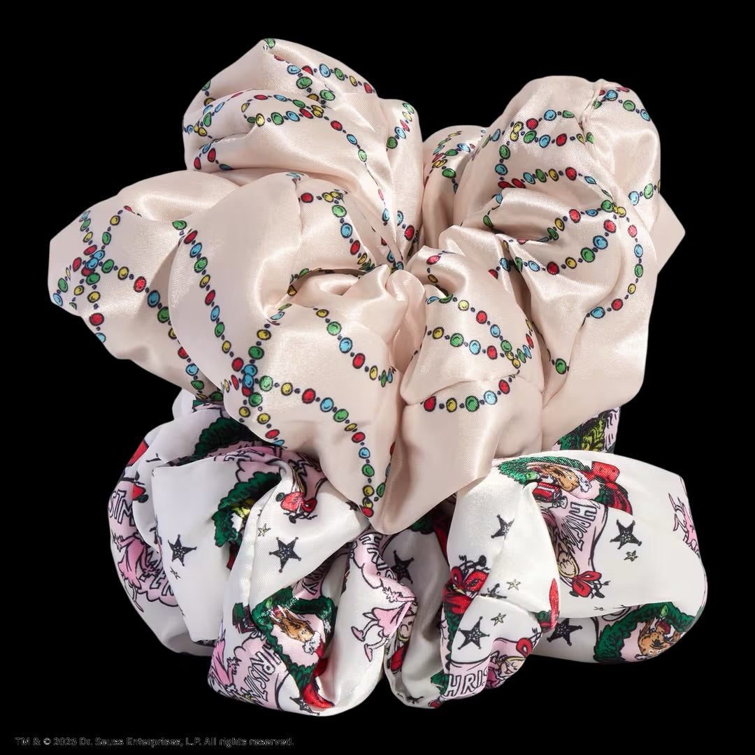 Kitsch The Grinch x Kitsch Satin Pillow Scrunchies® in Cindy Lou Who