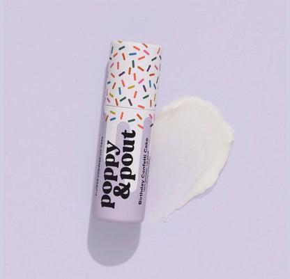 Poppy & Pout Lip Balm Birthday Confetti Cake