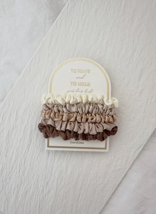 Love Lina 5 Piece Silk Scrunchies